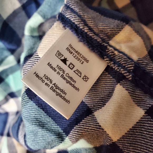 Jachs Girlfriend, Blue & Teal Button Down - Picture 6 of 6